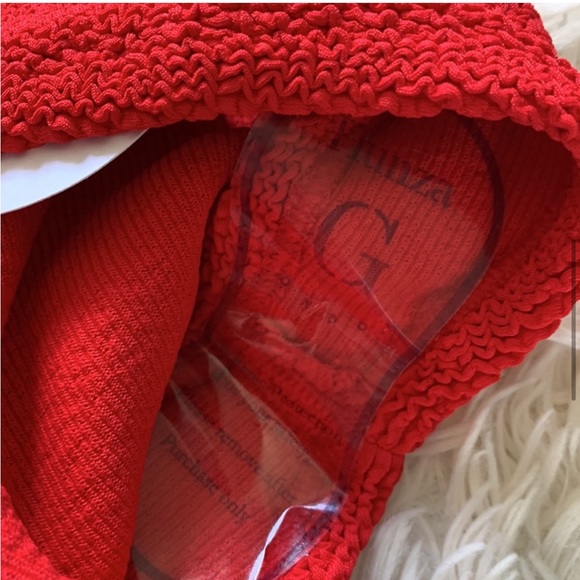 New Hunza g Juno twisted bikini set in hot pink/red one size - Picture 10 of 12